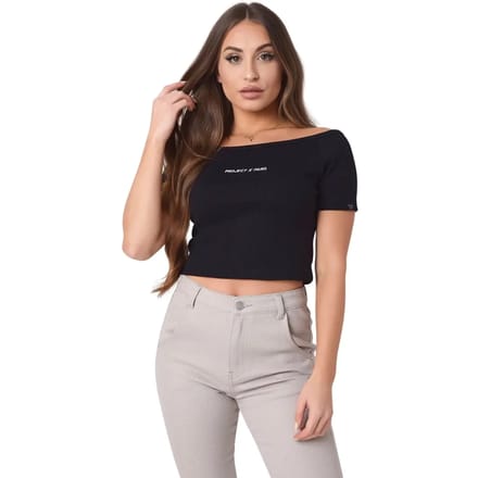Dames-T-shirt zonder schouders Project X Paris