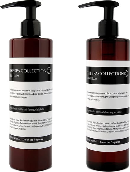 The Spa Collection Green Tea - Handzeep + Body Lotion - 400 ml pompfles - Set van 2 stuks