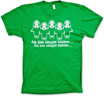 Hybris All The Single Ladies... T-shirt Groen