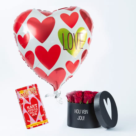 BloomKado | Combi Deals | Valentijn Combi Deal | Valentijnscadeau l Rode Rozen l Love