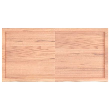 vidaXL - Tafelblad - 120x60x(2-6)cm - behandeld - massief - eikenhout - lichtbruin