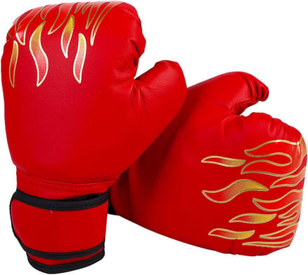 Kinder Bokshandschoenen - Juniorsport handschoenen - Bokstraining - Ergonomisch Gebogen Design - 23 cm Lengte - Rood