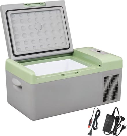 DD Compressor Koelbox - Draagbare Hybride - Mini Koelkast met Eco-Modus - 60x32x26cm - Grijs