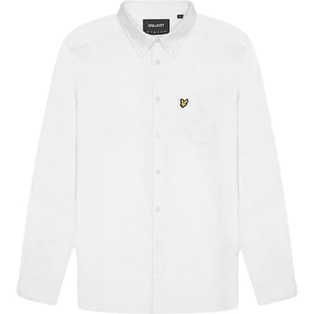 Lyle & Scott Shirt Plain Oxford White - Maat M - Heren - Overhemden Casual