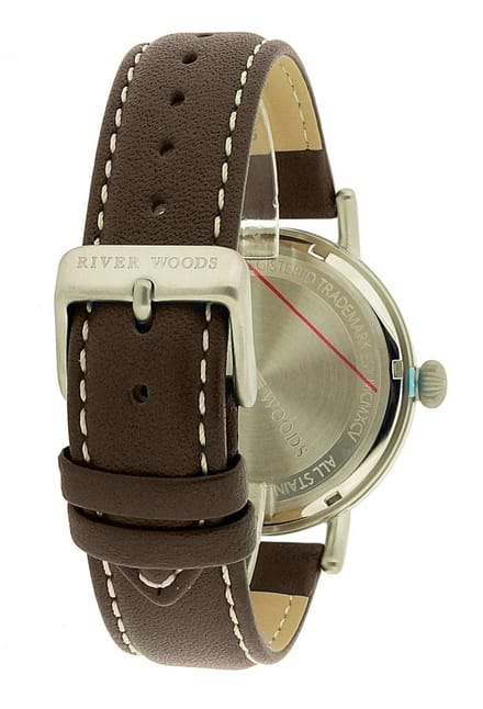 River Woods Yukon RW420026 Horloge - Leer - Bruin - Ø 42 mm