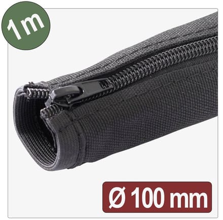 Quadrios 25CA766 25CA766 Gevlochten slang Zwart Polyester 1 m 100 mm (max) 1 m