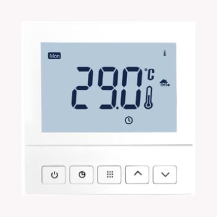 Wireless Thermostat for Gas Boiler, Room Thermostat Compatible with Boiler and Valve, Remote Control App/Voice Control, Programmable 7 Days, LCD Touch Screen with Backlight for