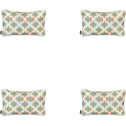 Madison - Sierkussen Trivia green - Ca. 30x50 cm - Set van 4
