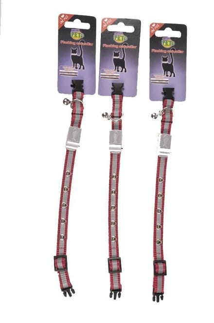 Frank's Pro Gold - Veiligheidshalsband Voor Kat Met Verlichting - Rood
