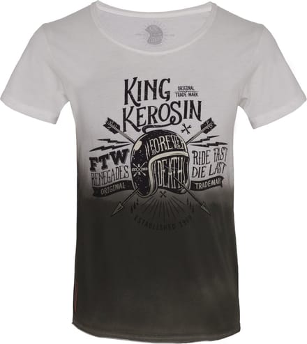 King Kerosin T-shirt Ride Fast Die Last White