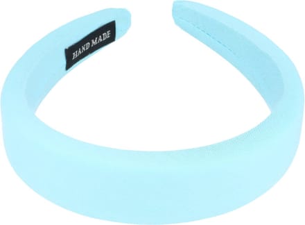 Haarsoires Haarband Diadeem 3cm – Dik Gevuld – Effen Kleur – Handmade – Blauw