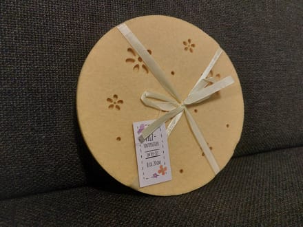 Pasen Onderzetter - Set van 3 - Vilten Onderzetters Pasen | 20cm - Geel