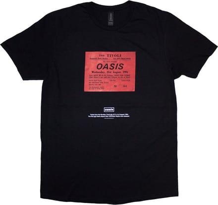 Oasis - Definitely Maybe Ticket Stub Heren T-shirt - S - Zwart