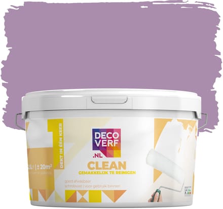 Decoverf clean muurverf purper, 2.5L