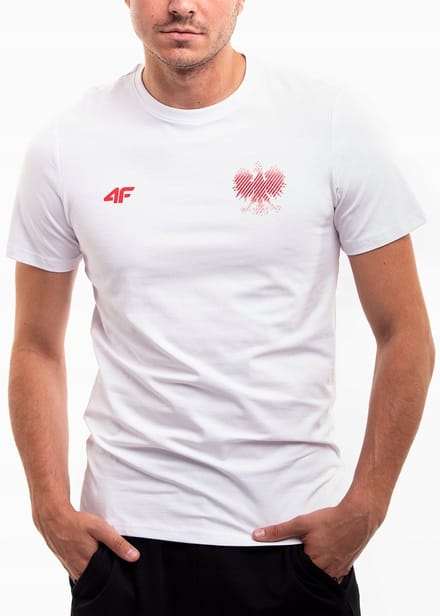 4F T-shirt Heren - Wit - Katoen - Maat M