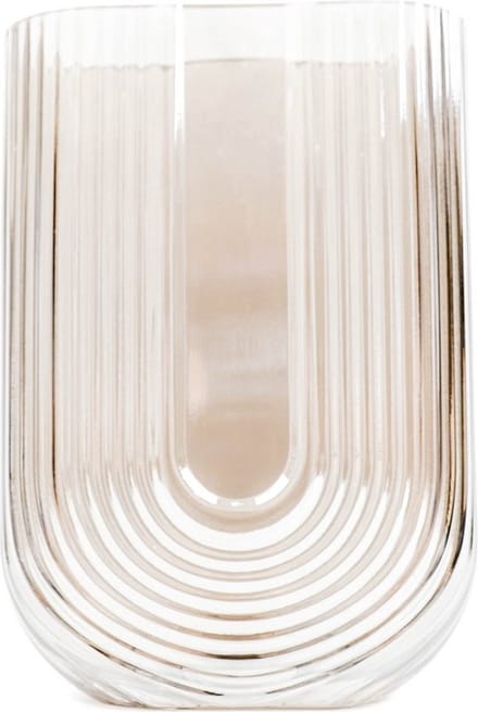 HV Ribbled U-vormige Vaas-Zwart-13x6.5x18cm