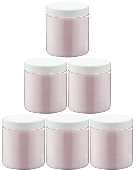 Scrubzout Rozen 300 gram - Pot met witte deksel - set van 6 stuks - Hydraterende Lichaamsscrub