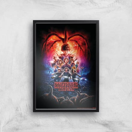Stranger Things Season Two Poster Giclee Art Print - A3 - Black Frame