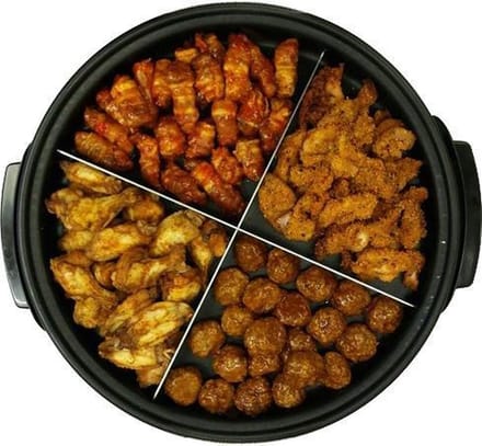 Hendi Partypan - Ø50x(H)19cm - Binnenpan: Ø40cm met 4-vaks verdeling