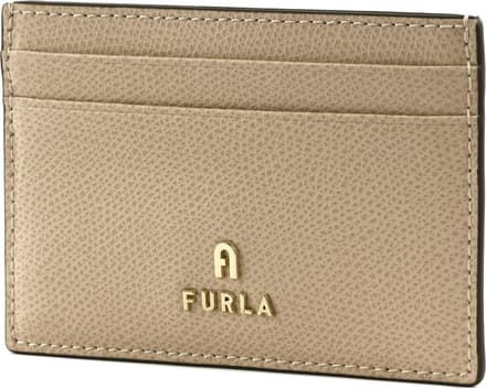 FURLA Leren Kaarthouder Camelia Card Case Ballerina i Beige