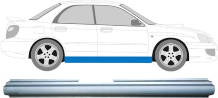 Reparatie dorpel voor Subaru Impreza GD GG 2000-2007 / Rechts