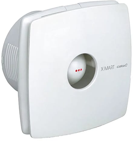 Cata X-Mart 10T axiale afzuigventilator met timer, 15W, kanaalaansluiting Ø100mm, wit