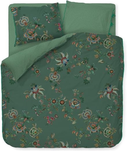 Pip Studio Dekbedovertrek Cece Fiore Green 1 persoons