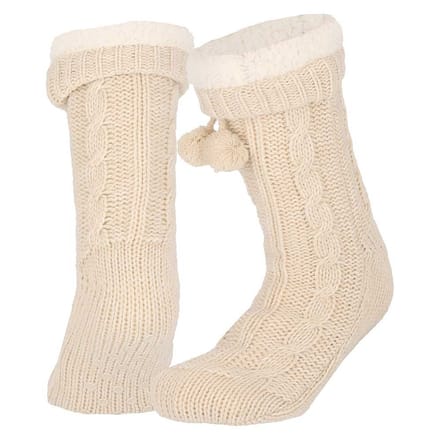 Dames huissokken - Antislip - Licht beige - 36/41