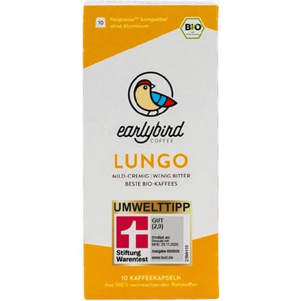 earlybird coffee Lungo Bio 10 capsules Nespresso®-compatibel