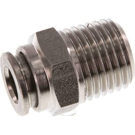 6mm x R1/4'' RVS Insteekfitting Buitendraad FKM