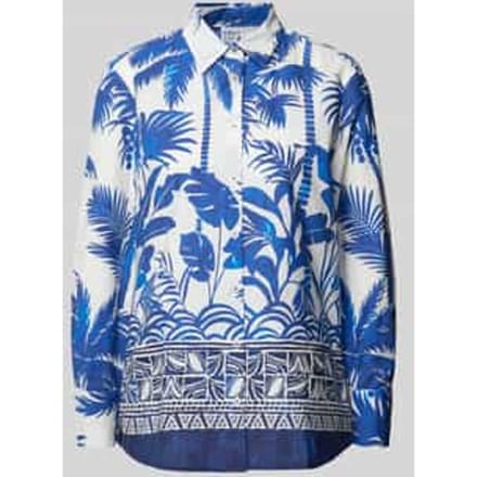 Blouse met all-over print
