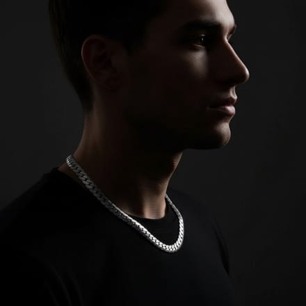 Rvs sieraden -Halsketting platte brede gourmet ketting 7mm -waterproof