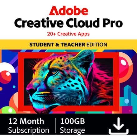 Adobe Creative Cloud Pro Student | 2 Installaties | Windows &amp; Mac