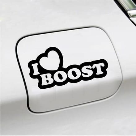 Bumpersticker - I Love Boost - 10 X 20 - Zwart