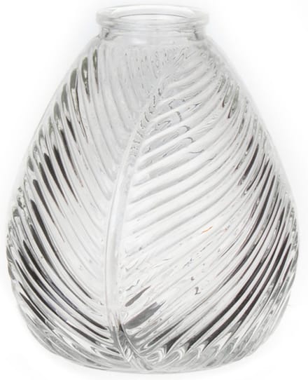 Bellatio Design Bloemenvaas - helder transparant glas - 14 x 16 cm - vaas