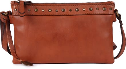 9 inch Dames Crossbody Slingtas van Echt Italiaans Leer met Boho Studs – Premium Kwaliteit & Stijlvol