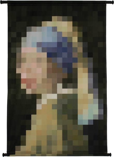 HD Collection Wall Hanging Lady Pearl Blue 110x3x83cm