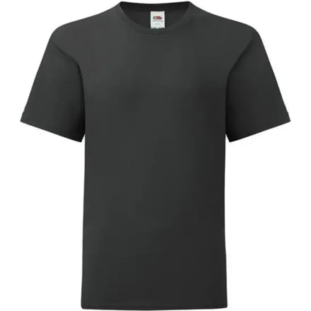 Fruit of the Loom - Kids´ Iconic T - Black - 164