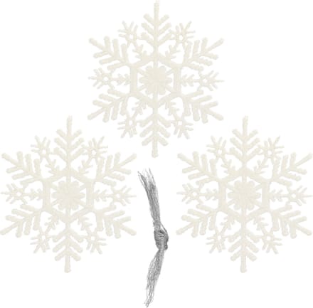 Springos Kerstversiering | Kerstdecoratie Voor Binnen | Kersthanger | Sneeuwvlok | 10 cm | 3 Stuks