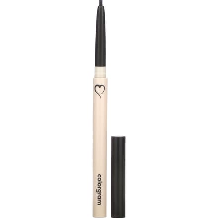 Colorgram, Shade Reforming Slim Pencil Liner, 01 Ash Black, 0.12 g (0.004 oz) white