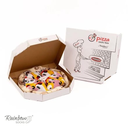 Rainbow Socks Serie - Skarpetki Pizza - Capricciosa - Uniseks - Katoen