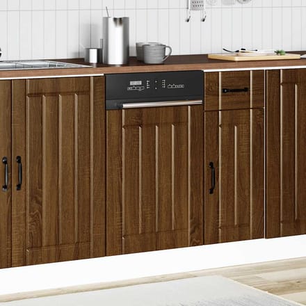 vidaXL - Vaatwaspaneel - Lucca - bewerkt - hout - bruin - eikenkleur