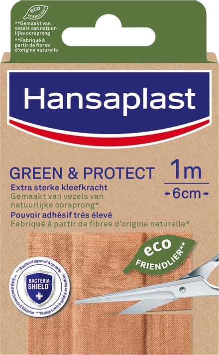 Hansaplast Green & Protect Pleisters - Wondpleisters - Wondverzorging - 1m x 6cm