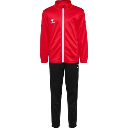 Hummel kinderen trainingspak met rits en logodetails.