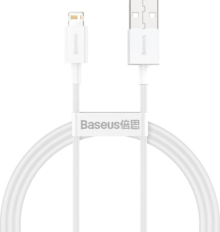 Baseus Lightning kabel Superior Fast Charge 2.4A - 1 meter - Wit