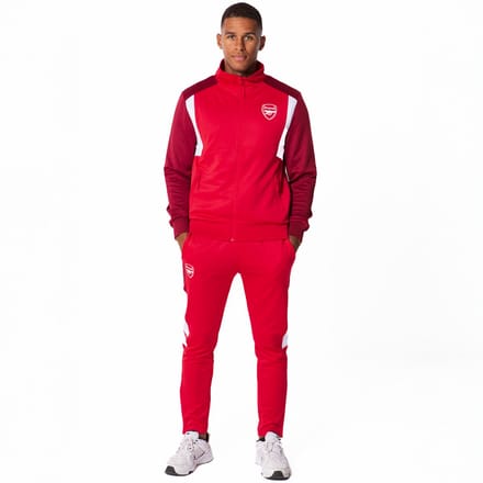 Arsenal Trainingspak Heren - Maat S - Voetbal - Volwassenen - Polyester - Rood