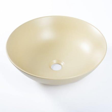 FugaFlow Eccelente Pietra Waskom - 40x40x15cm - rond - keramiek - beige
