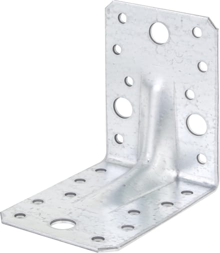 Zware Hoekijzer met Sleuf - 90x90x65mm - Roestbestendig Gegalvaniseerd - Set van 24 Stuks