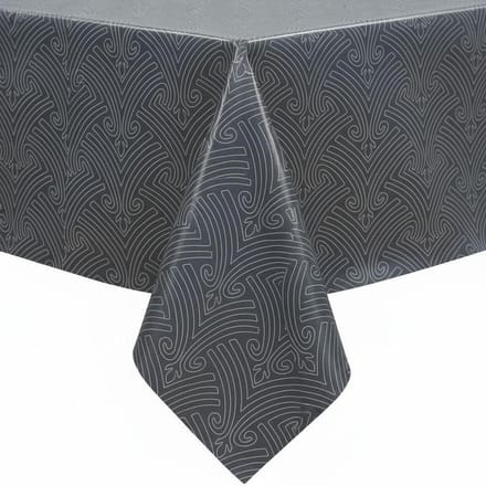 Protecttable - Tafelzeil Lijnenspel Grijs 140x250cm - Tafelkleed Afwasbaar - Kunststof
