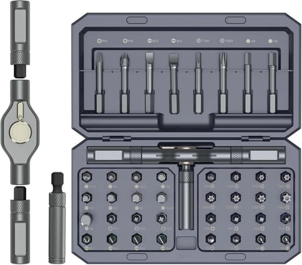 Multifunctionele Ratelschroevendraaier Set - 42-in-1 Magnetische Schroevendraaierset met 40 Bits en T-Ratelsysteem